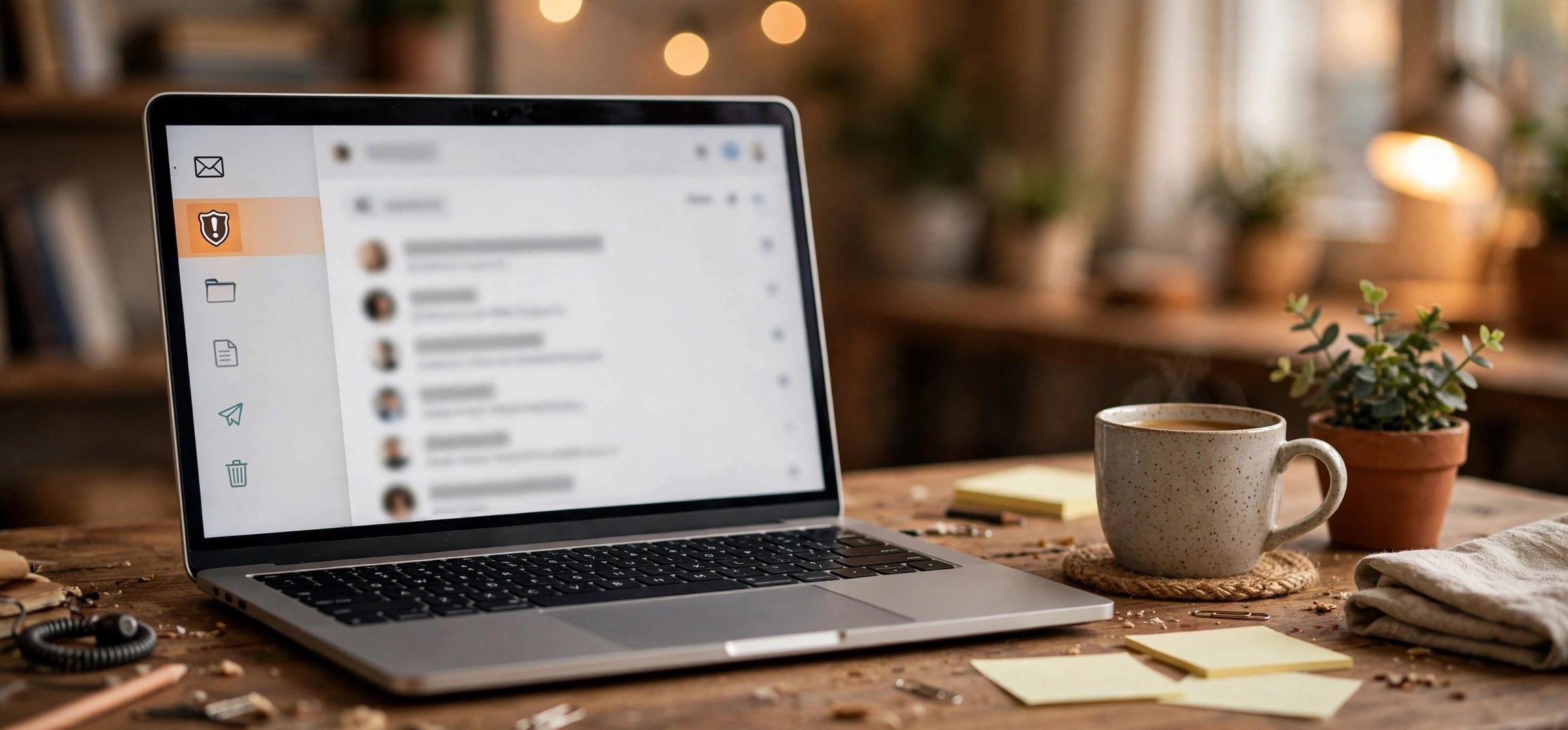 A laptop screen showing the Gmail spam folder with a legitimate email being marked as not spam.